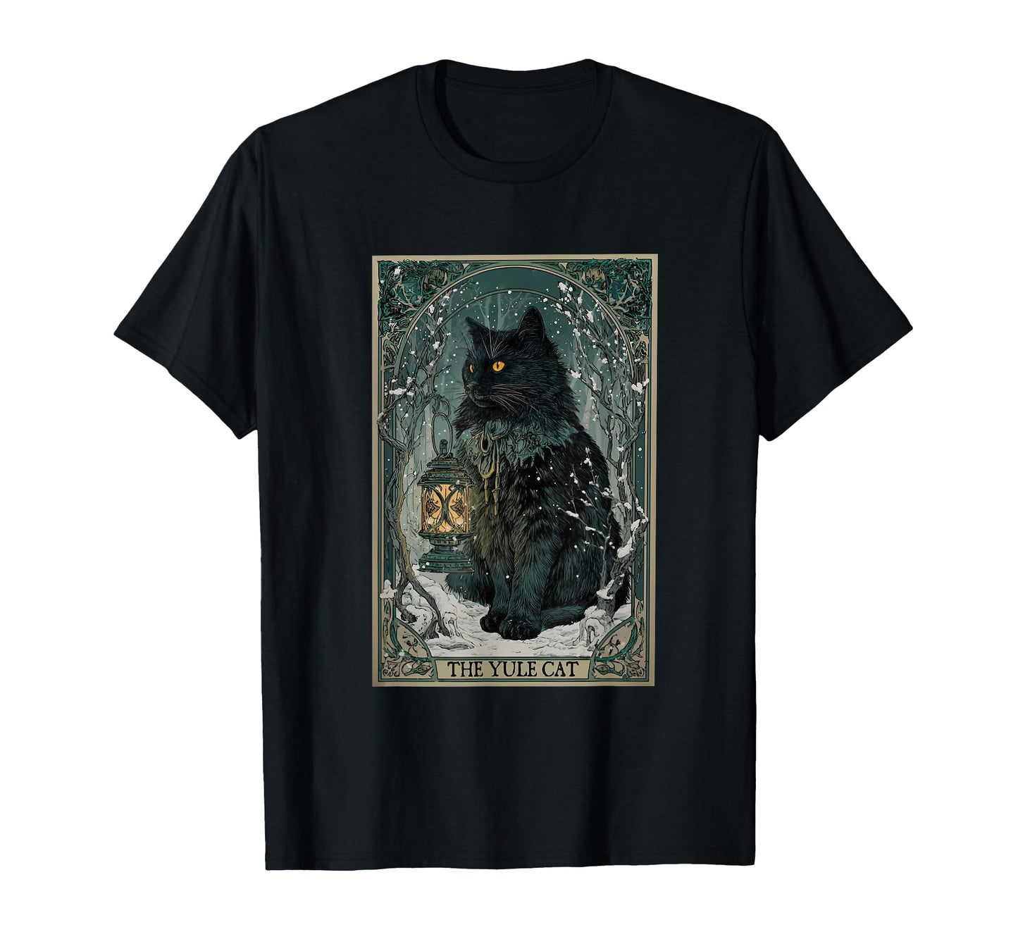 The Yule Cat Tarot Card Christmas T-Shirt