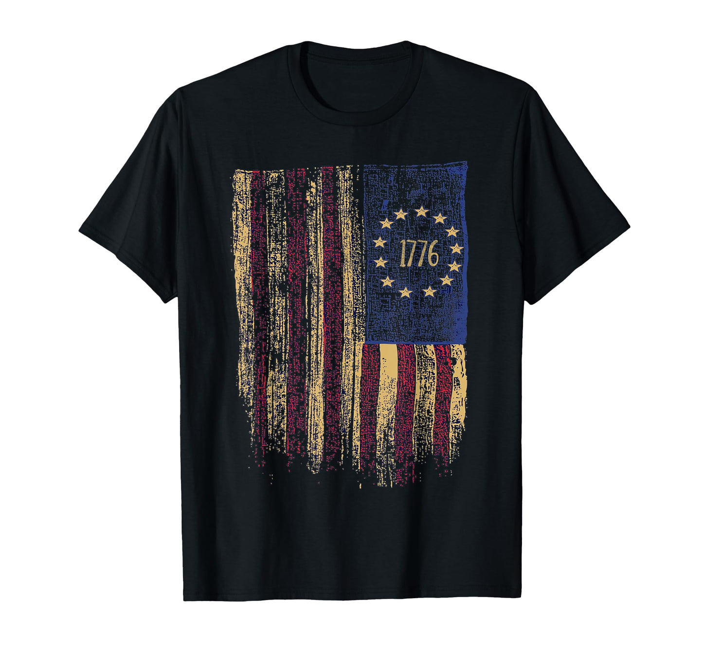 Vintage Old American Flag 1776 Betsy Ross Flag 13 Star Flag T-Shirt