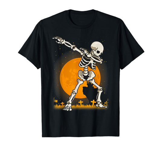Halloween for Boys Kids Girl Dabbing Skeleton Costume T-Shirt