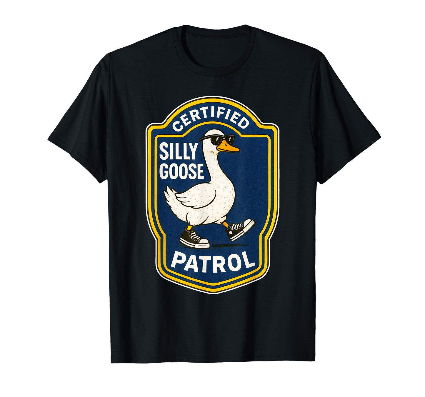 Certified Silly Goose Patrol Funny Meme Retro T-Shirt