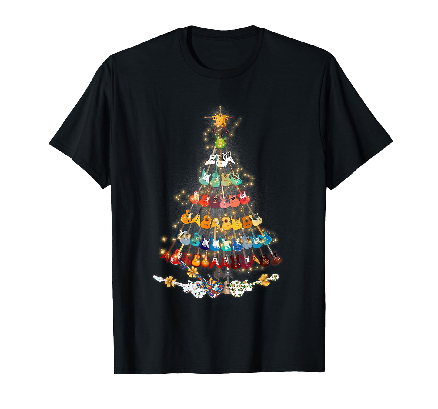 Christmas Guitar Tree - Xmas Guitarist Musician Gift T-shirt T-Shirt
