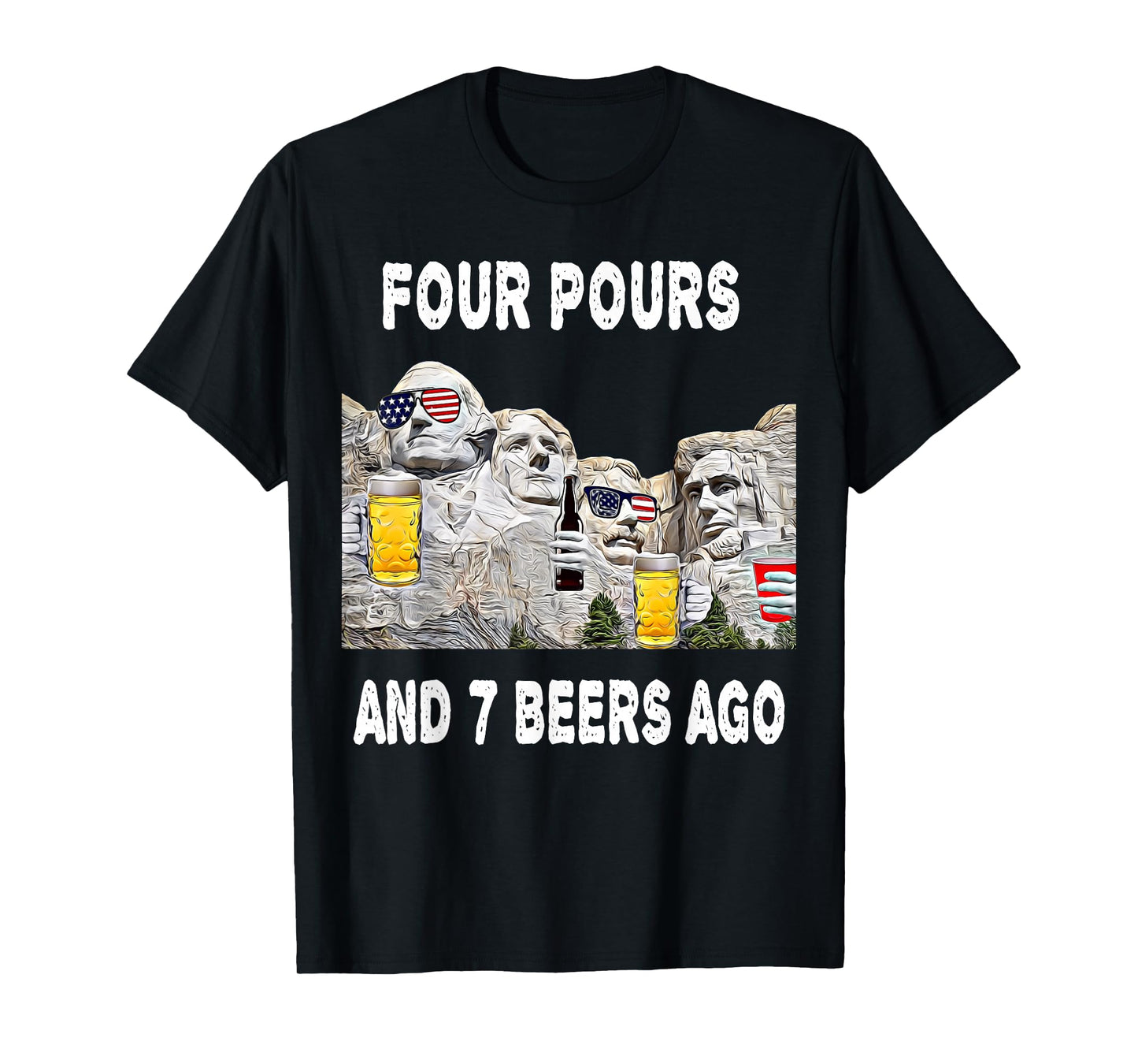 Abraham Abe Drinkin Shirt 4th of July USA Funny Ben Drankin T-Shirt