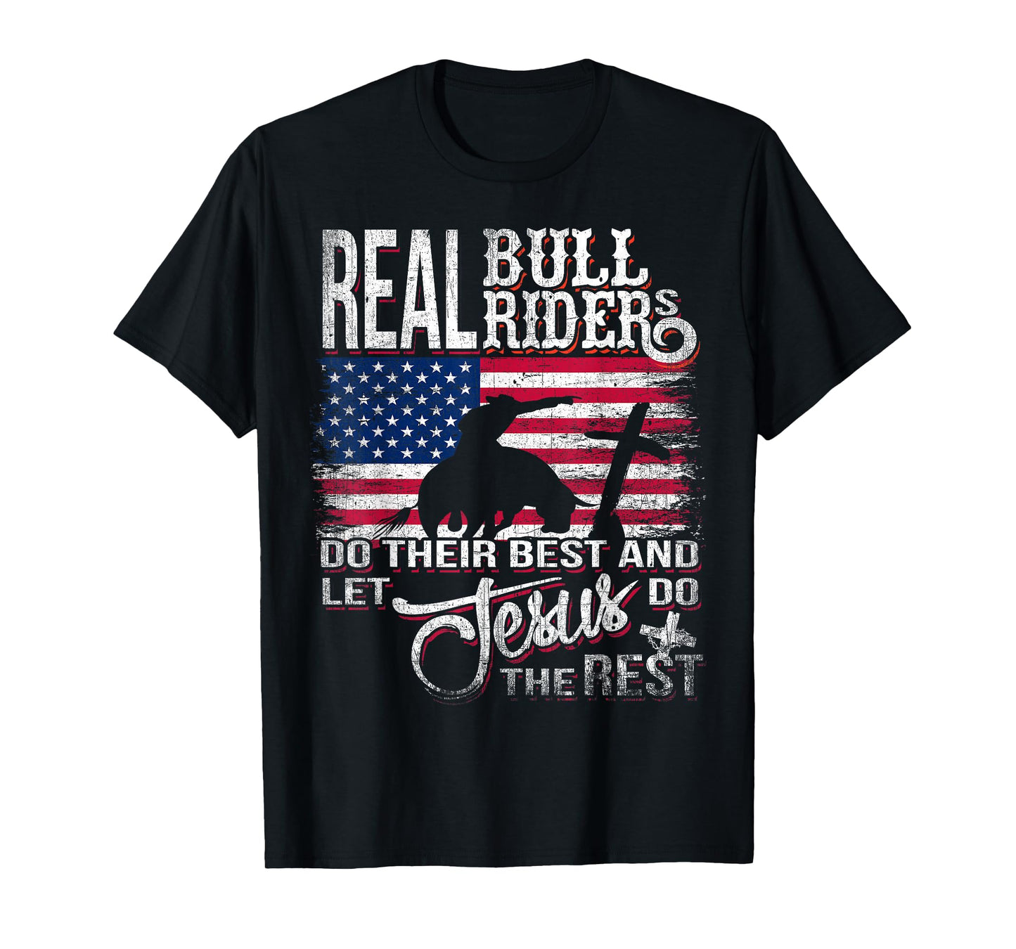 Christian Bull-Rider Bull Riding Jesus Western Sports T-Shirt