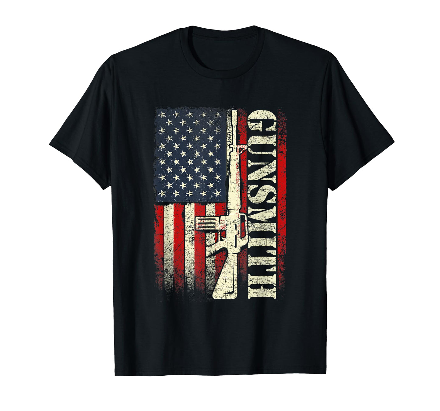 Gunsmith - USA American Flag Gunsmithing Gun Builder Rifle T-Shirt for Women Men