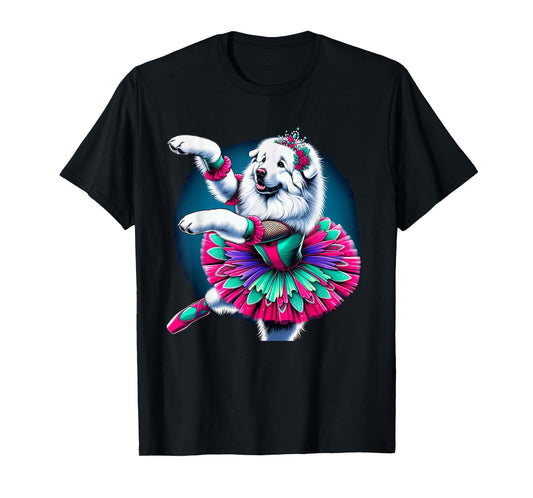 Ballerina Great Pyrenees Dog Dancing T-Shirt