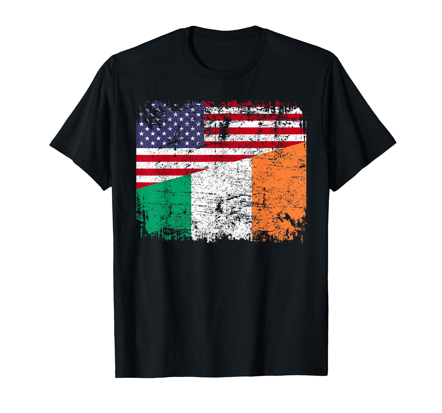IRISH ROOTS | Half American Flag | IRELAND T-Shirt for Women Kids Men
