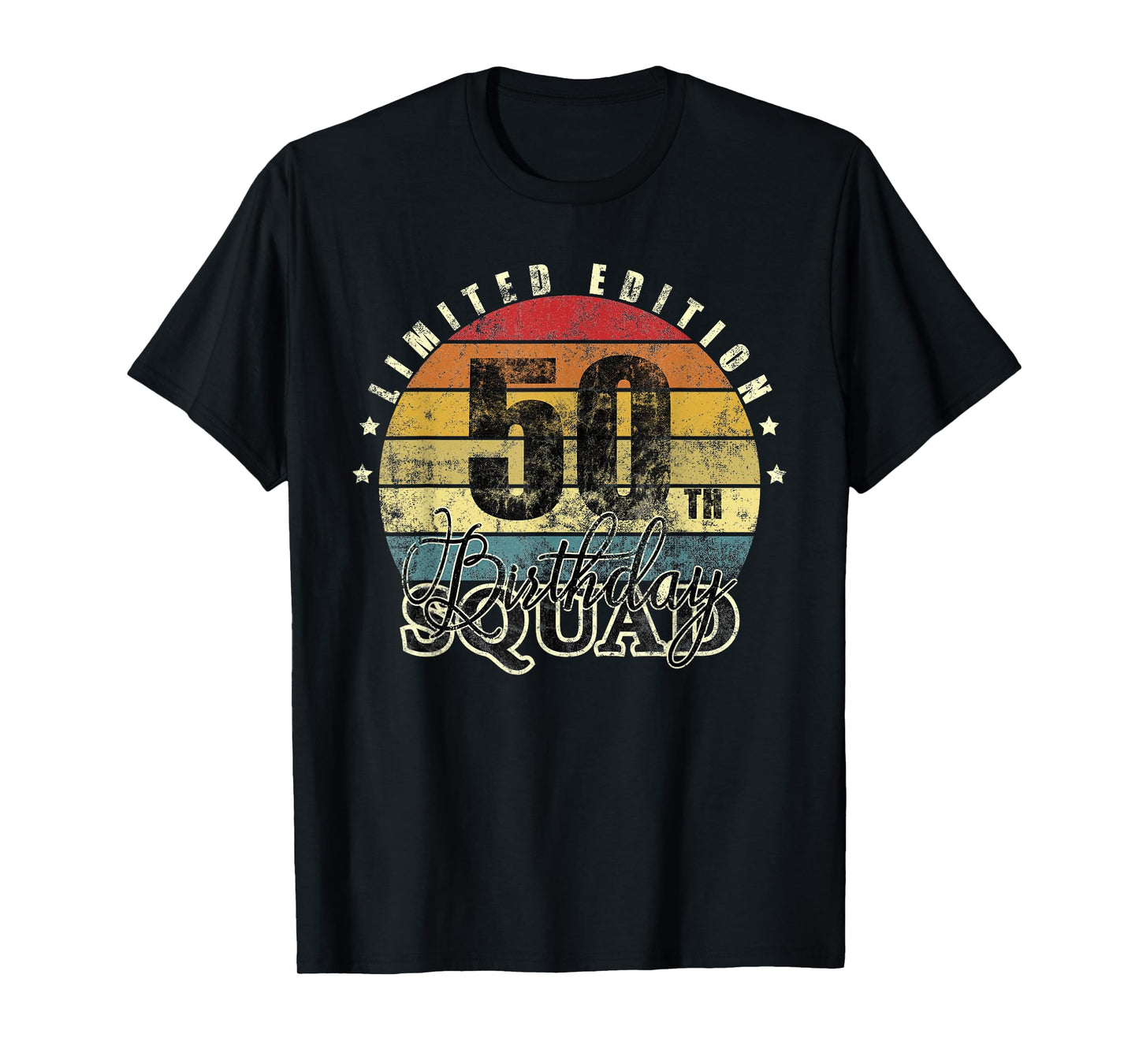 50 Year Old Birthday Squad Tee Vintage 50th Party Matching T-Shirt