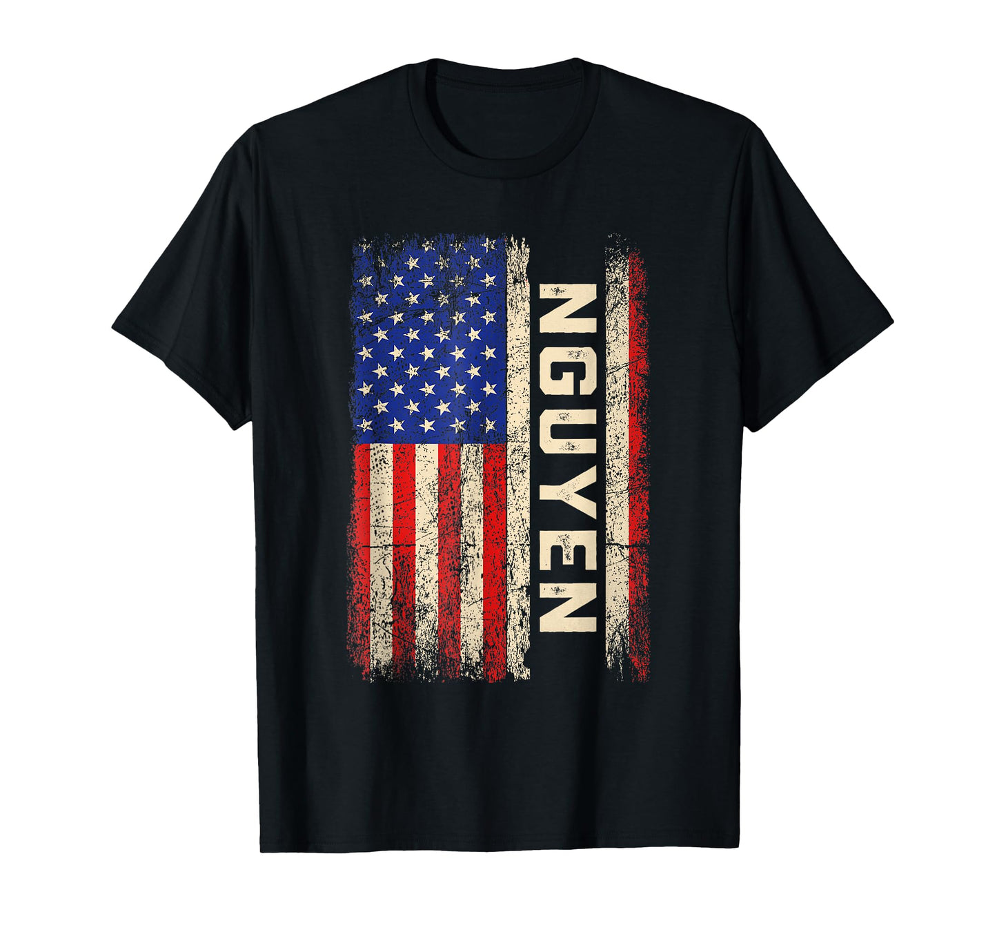Nguyen Last Name Shirt Nguyen Name American Flag T-Shirt for Women Kids Men