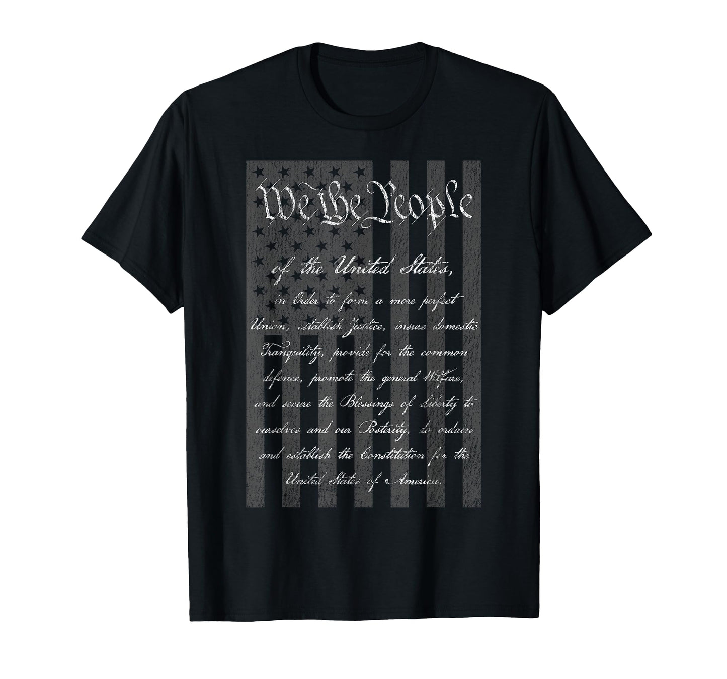 WE THE PEOPLE US CONSTITUTION PREAMBLE UNITED STATES FLAG T-Shirt