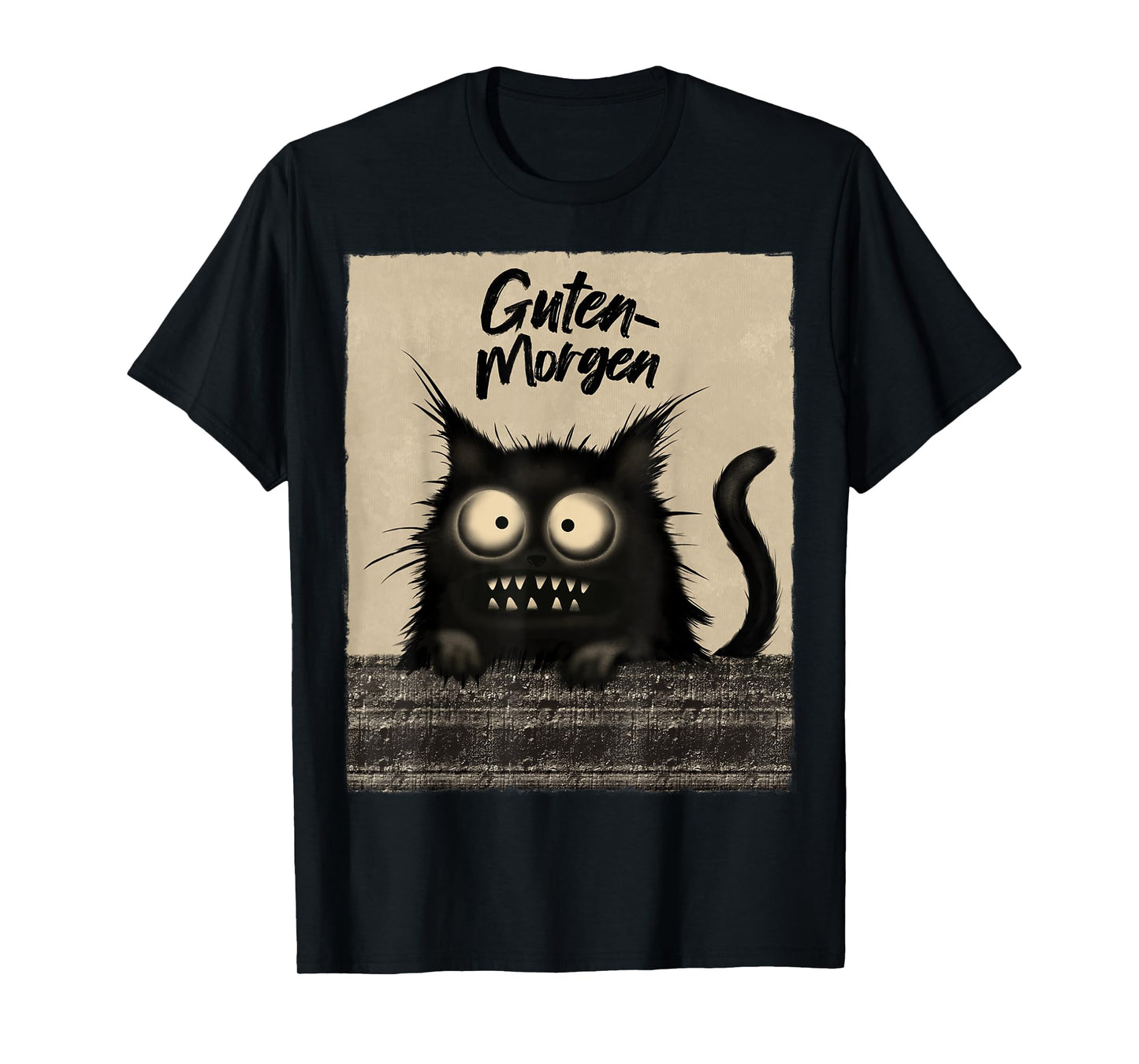 Grumpy and Funny Cat: Guten Morgen T-Shirt