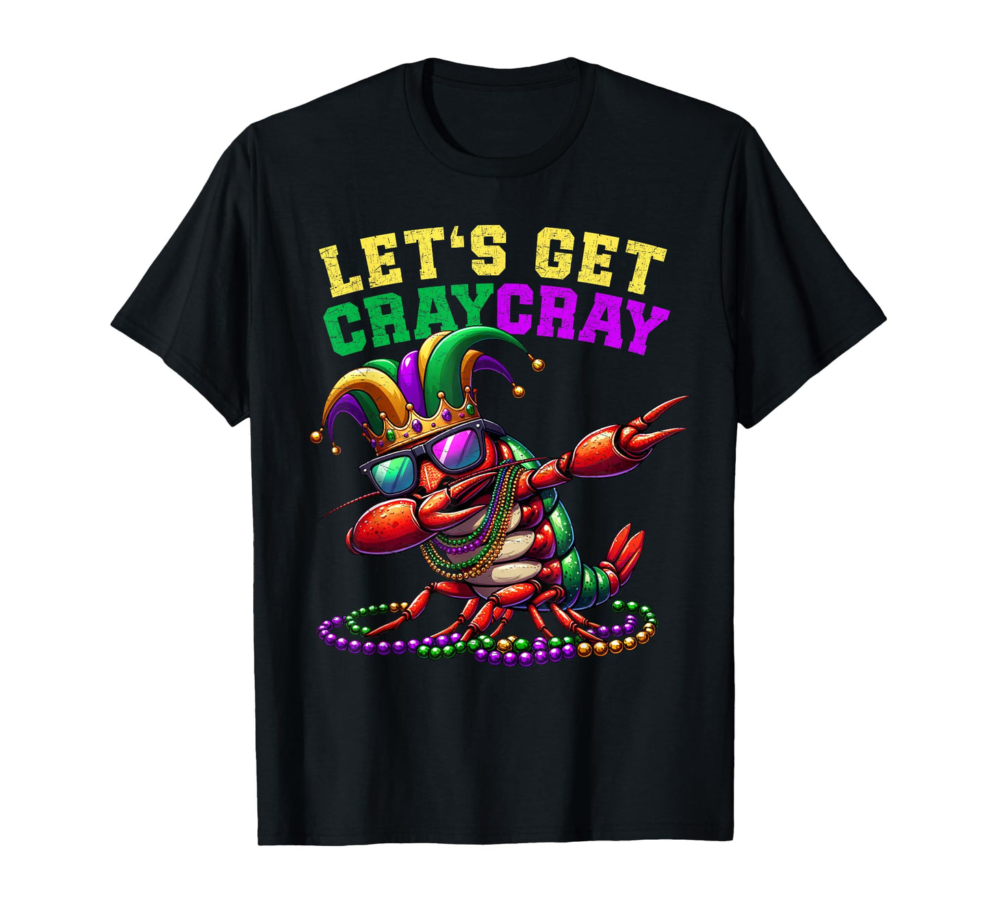 Dabbing Crawfish Costume Kids Toddler Boys Men Mardi Gras T-Shirt