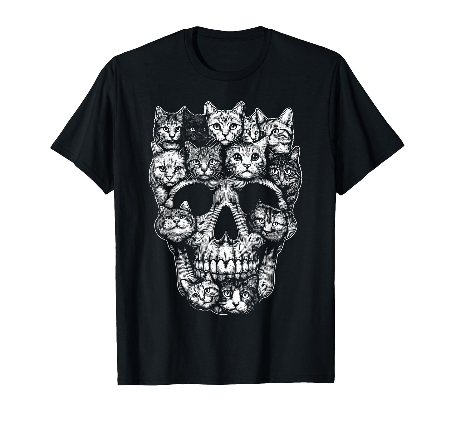 Cat Skull Skeleton Kitty Halloween Costume Cat T-Shirt