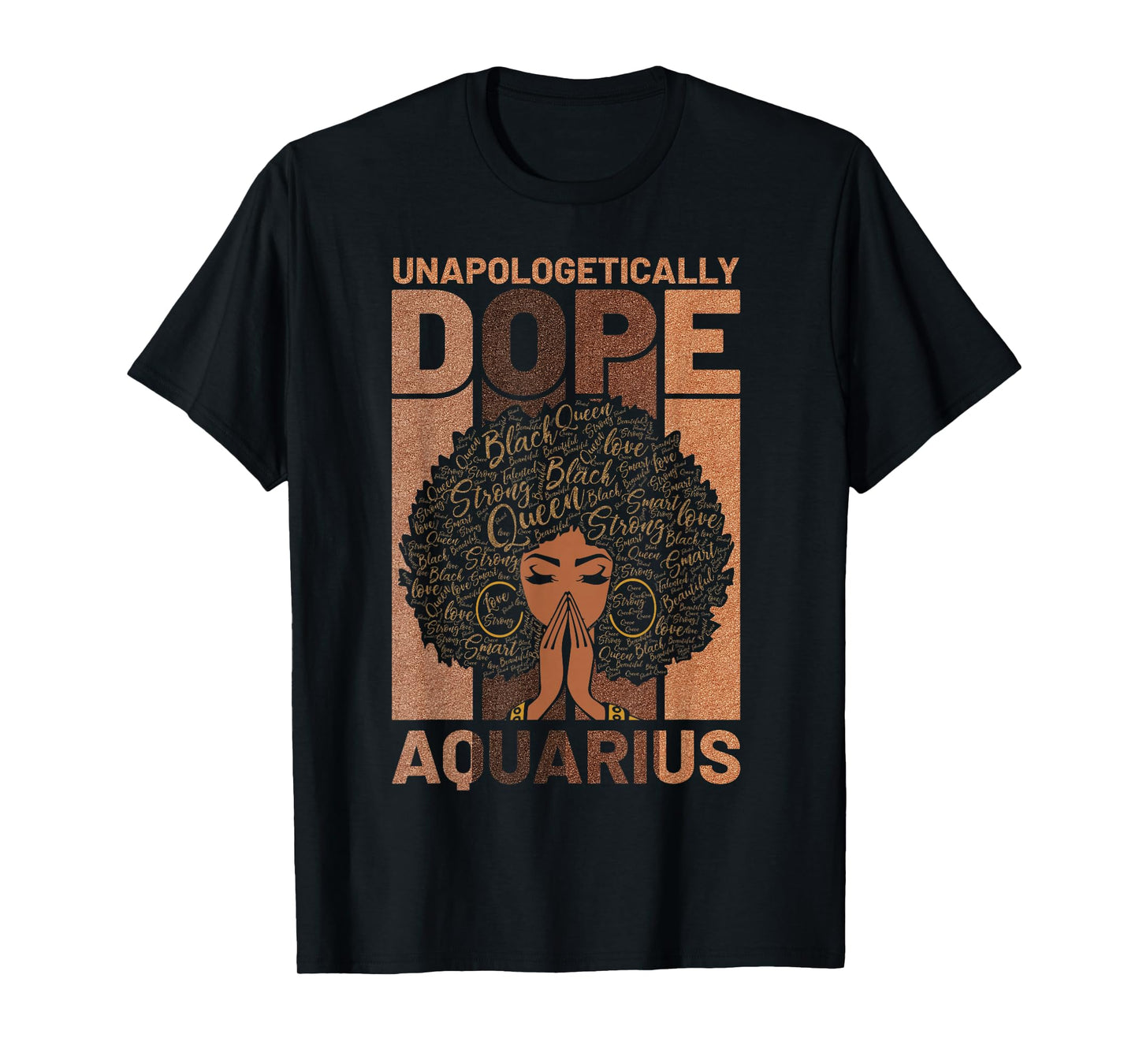 Black Girl Unapologetically Dope Aquarius Melanin Horoscope T-Shirt