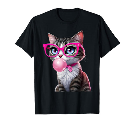 Cute Cat Tee for Women Funny Cat Lovers T-Shirt