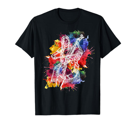 Cello Cellist Player Gift Instrument Art T-Shirt