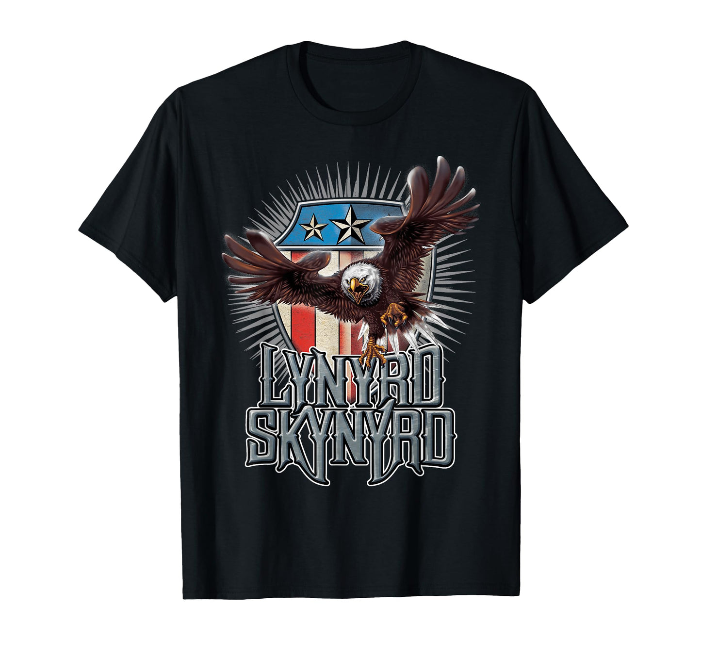 Lynyrd Skynyrd Pick Em Up Eagle Free Bird Stars Stripes Rock T-Shirt