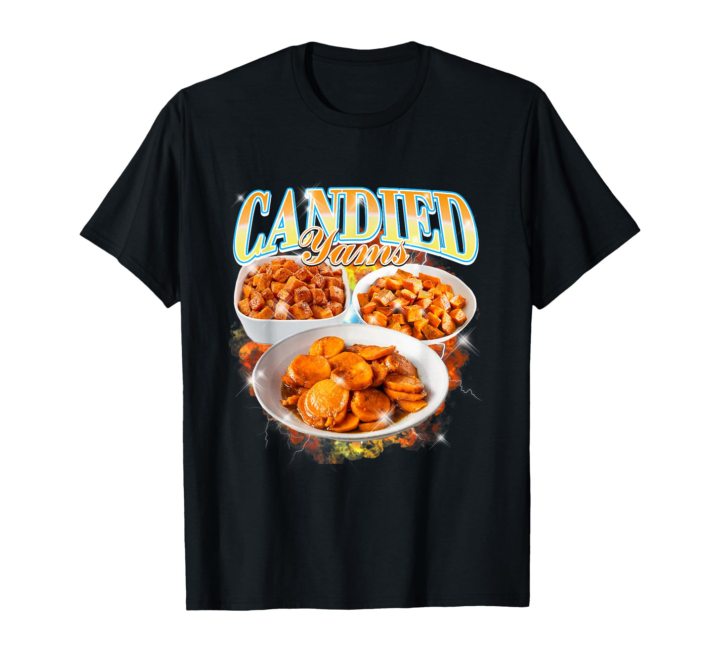 Thanksgiving Candied Yams Bootleg 90's Rap Rock Vintage T-Shirt