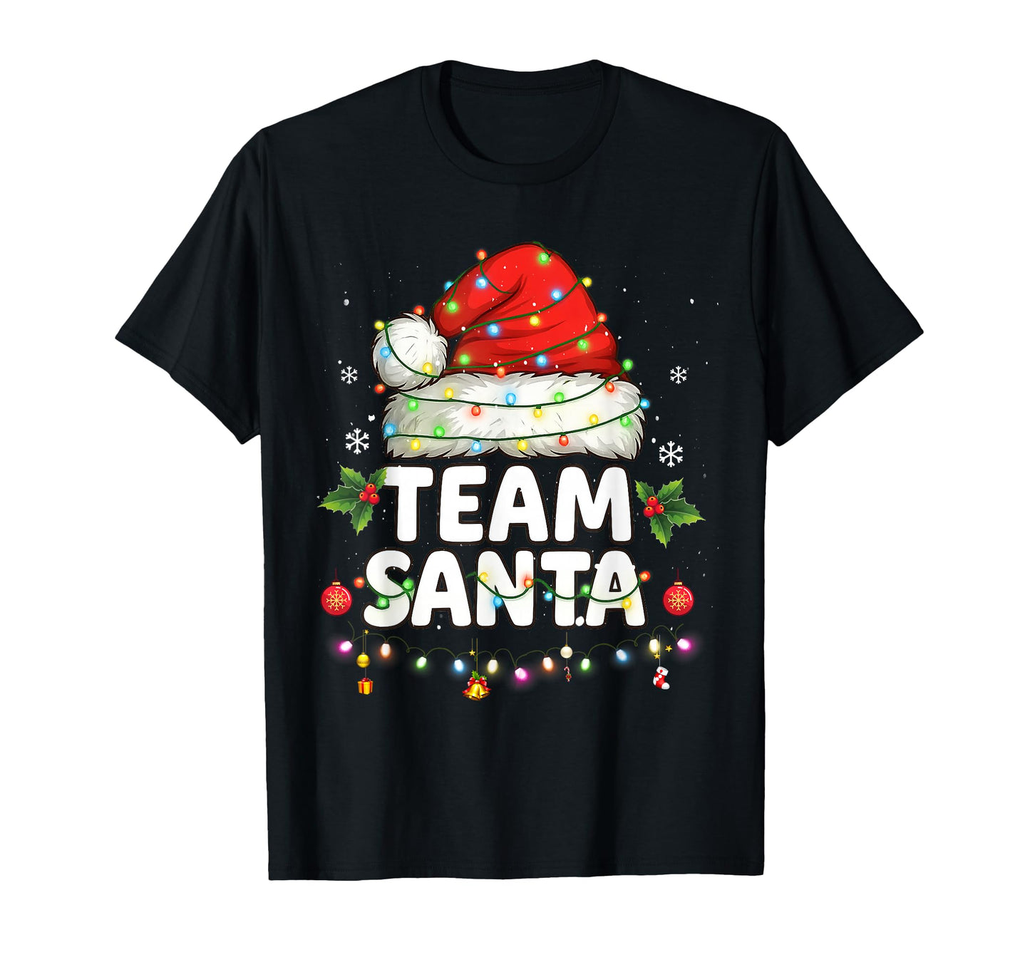 Team Santa Shirt Adult Kids Christmas Santa Squad Costume T-Shirt