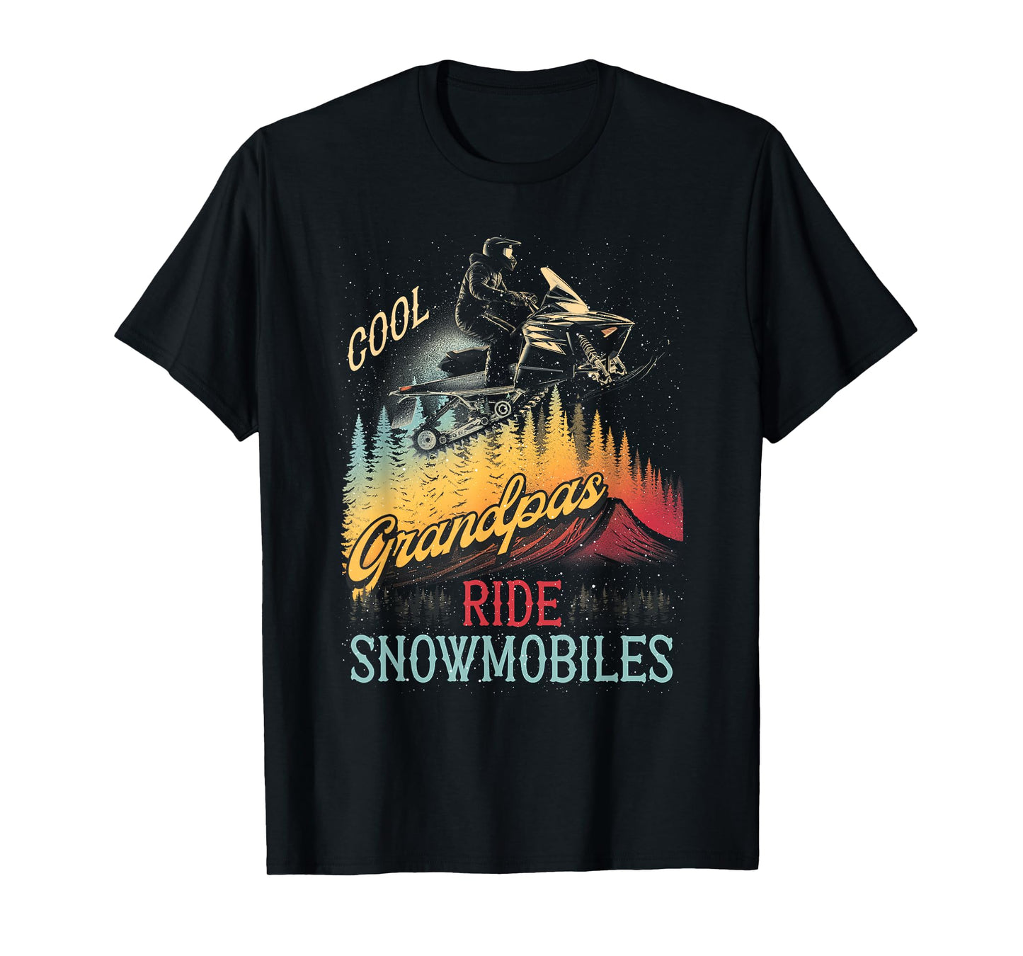 Sport Grandpas Ride Snowmobiles Snowmobiling Grandfather T-Shirt