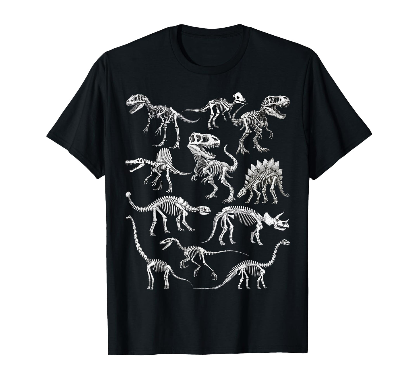 Dinosaur Skeleton Fossil Prehistoric Bones of Dinosaurs T-Shirt
