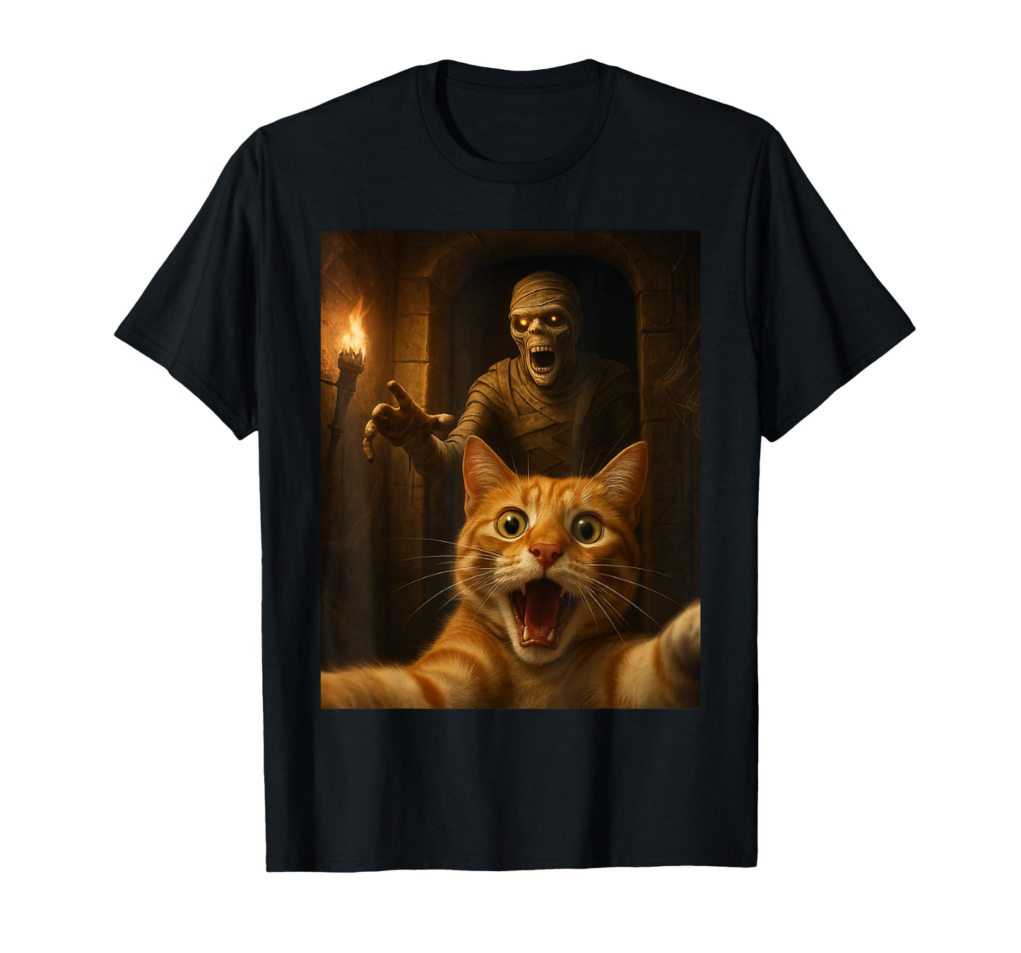 Cat Selfie with a Mummy Funny Cat T-Shirt