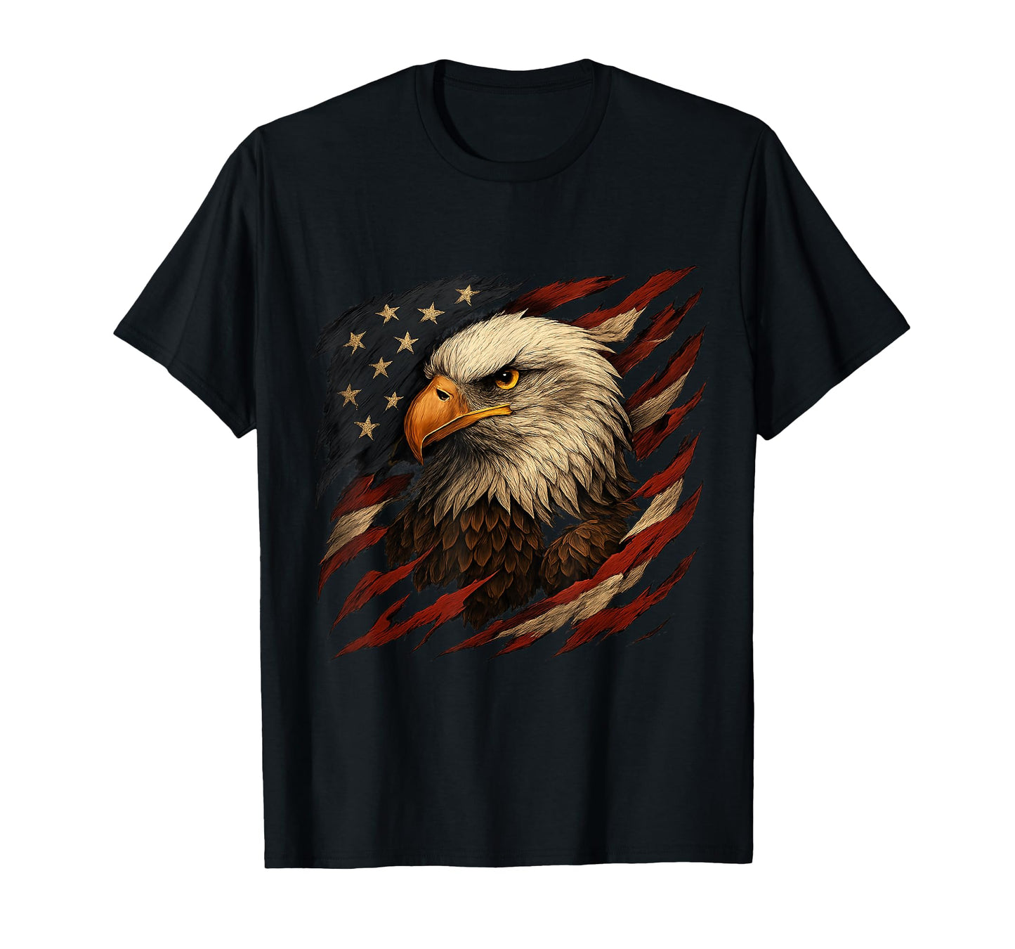 American Bald Eagle, American Flag, Vintage USA Flag T-Shirt