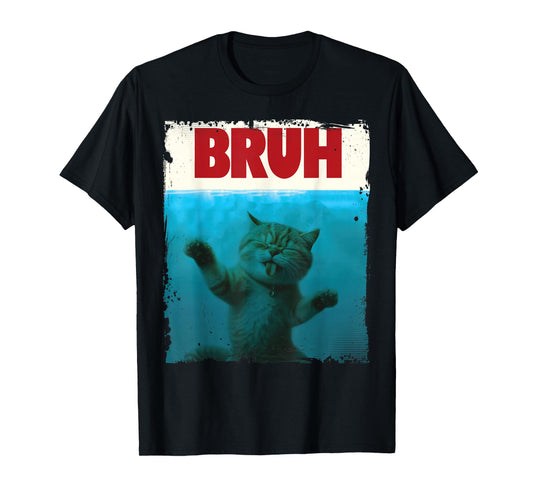 Chill Cat Bruh Brother Funny For Cat Lover Cat Mom Cat Dad T-Shirt