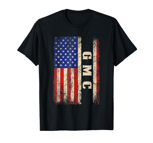 GMC Last Name Shirt GMC Name American Flag T-Shirt