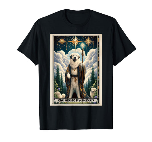 A Great Pyrenees Tarot Card Dog T-Shirt