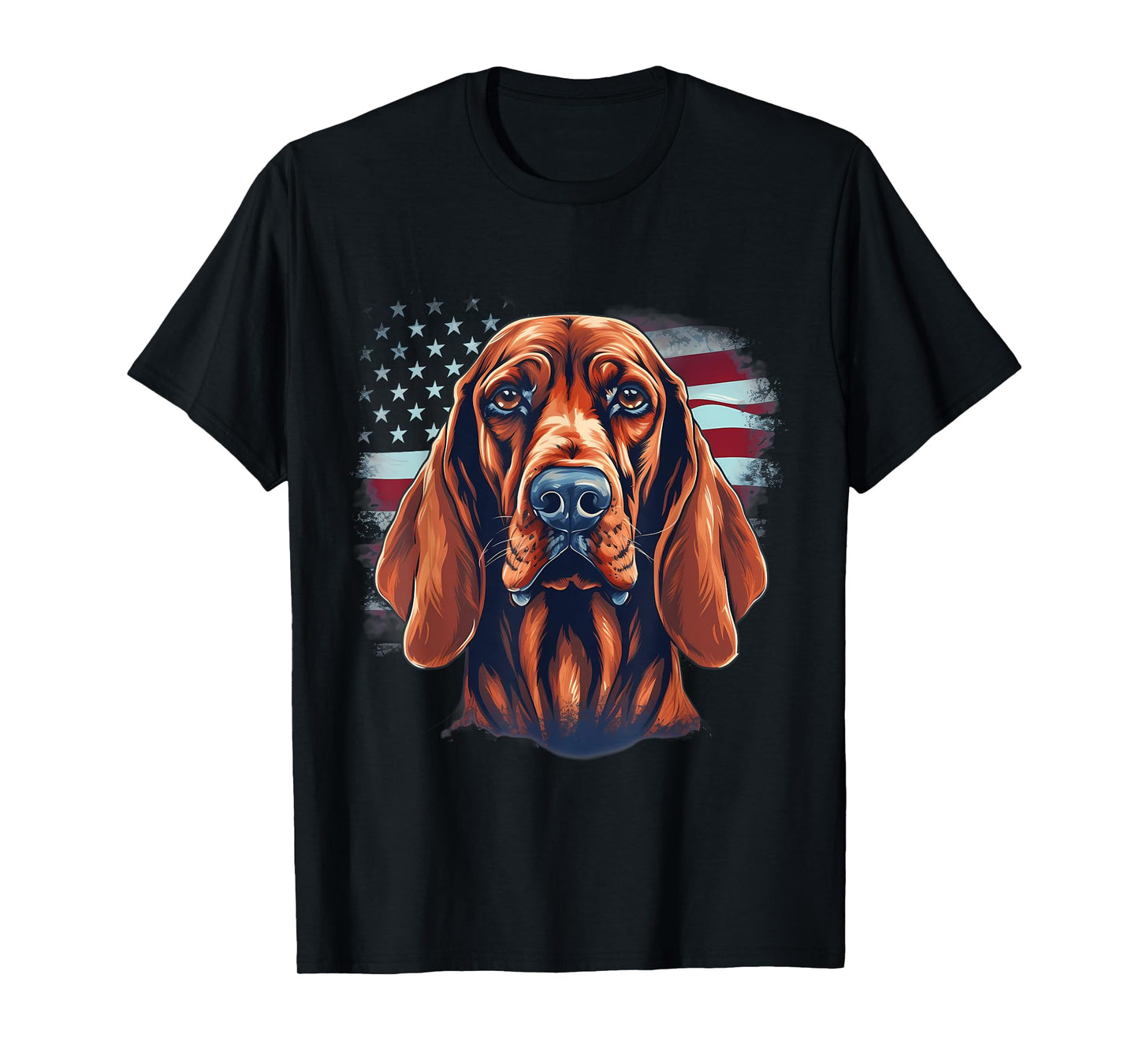 4th Of July US Flag Redbone Coonhound Dog Women Kids Men T-Shirt