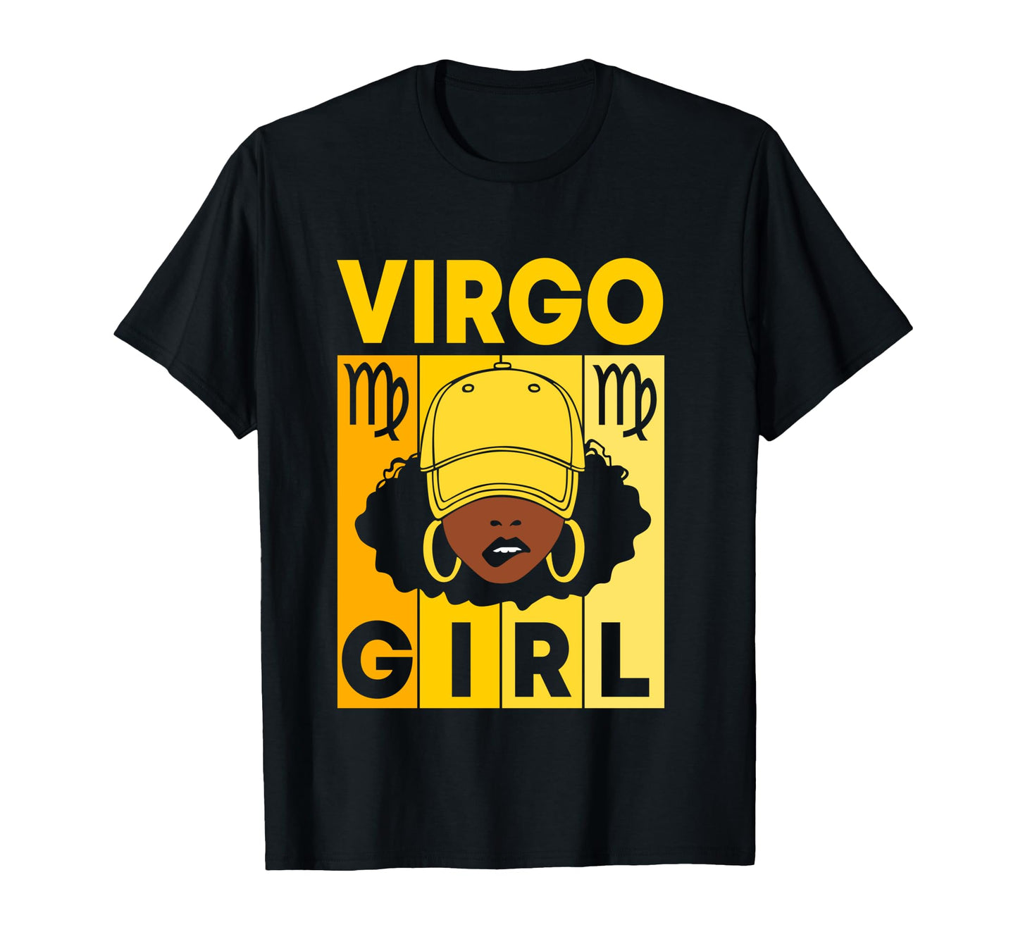 Virgo Girl Dope Afro Black Woman With Cap Zodiac Sign Long Sleeve T-Shirt