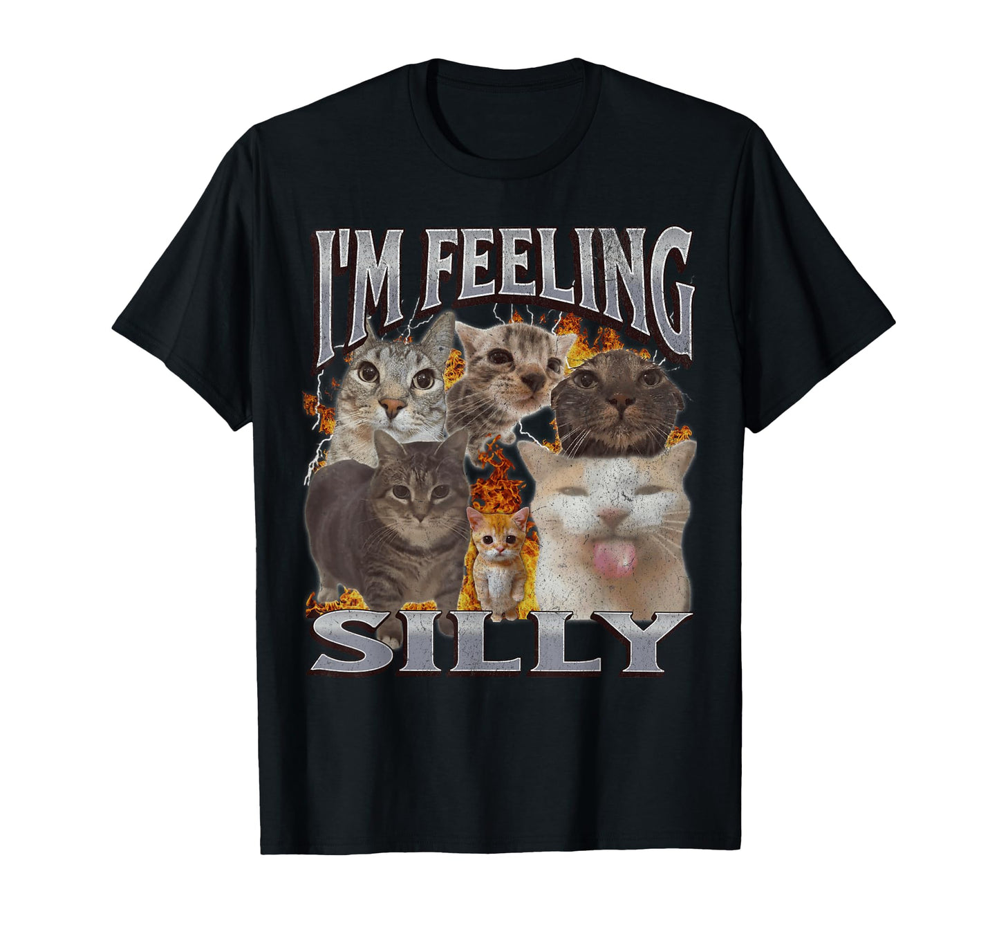 I'm Feeling Silly Funny Cat Meme Bootleg Graphic Men Women T-Shirt