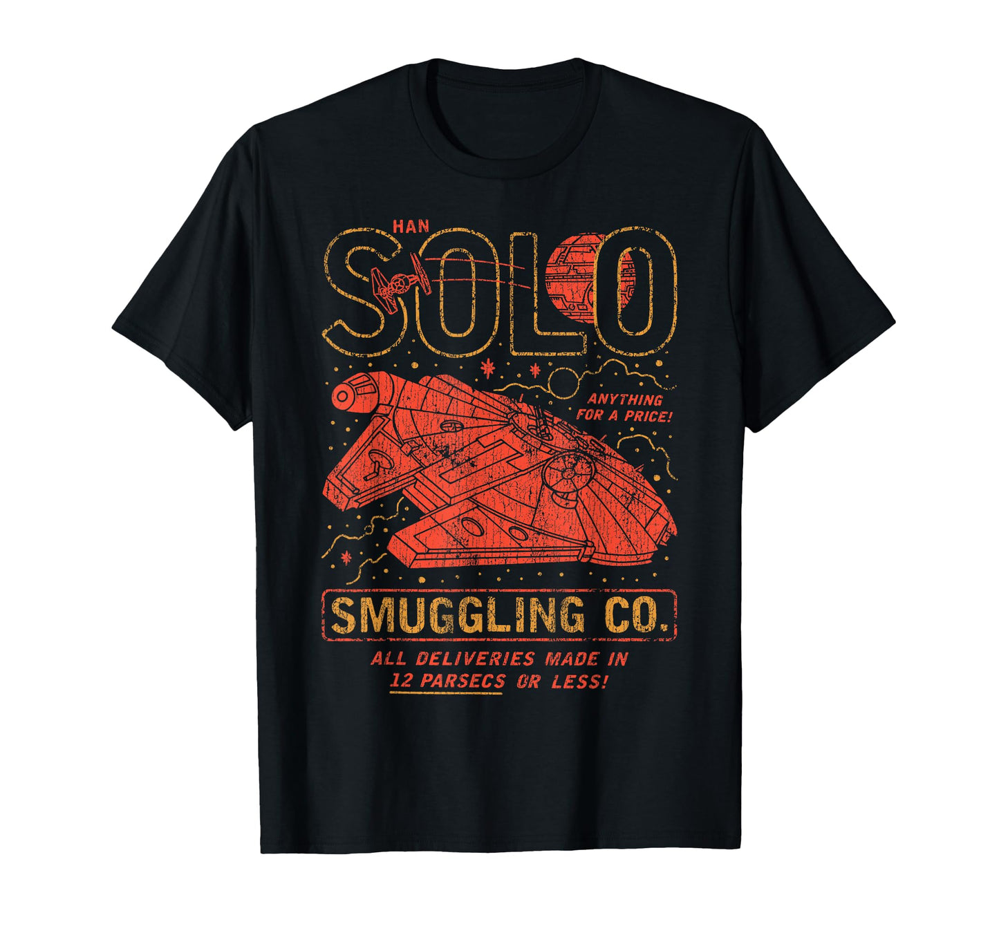 Star Wars Vintage Han Solo Smuggling Co. Poster Disney+ T-Shirt