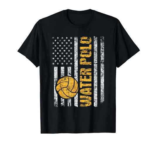 Water Polo - USA Flag Goalie Sportsmen Goalkeeper T-Shirt