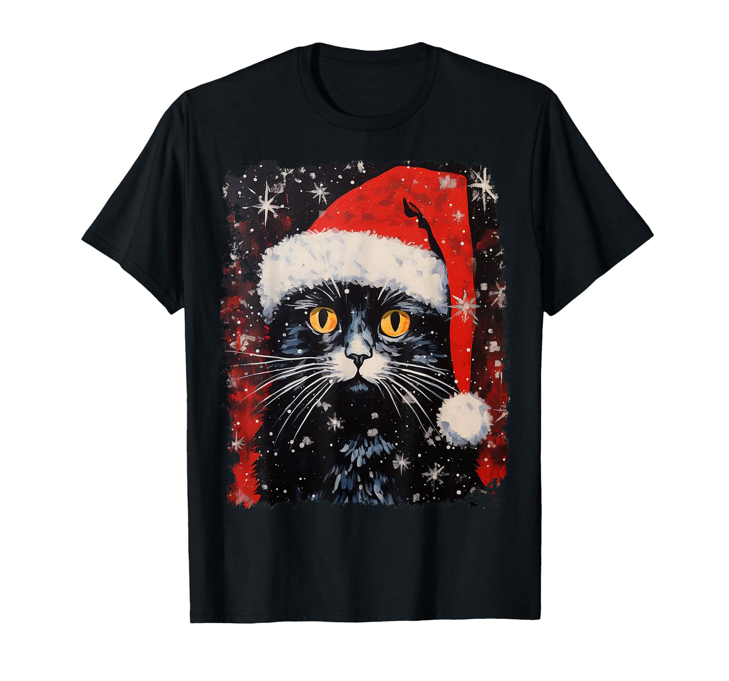 Christmas Black Cat T-Shirt