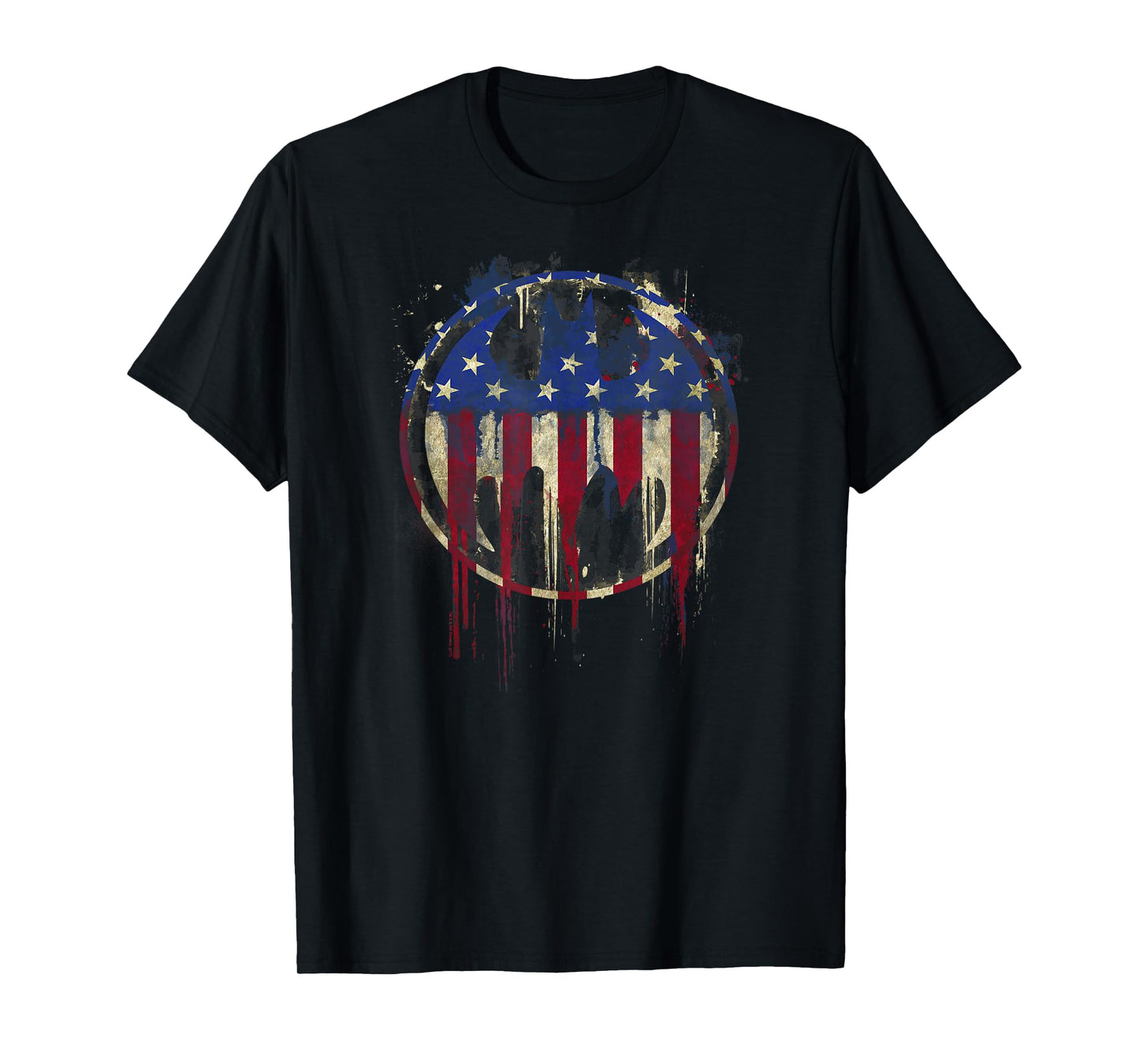 Batman Bleeding American Flag Signal T-Shirt