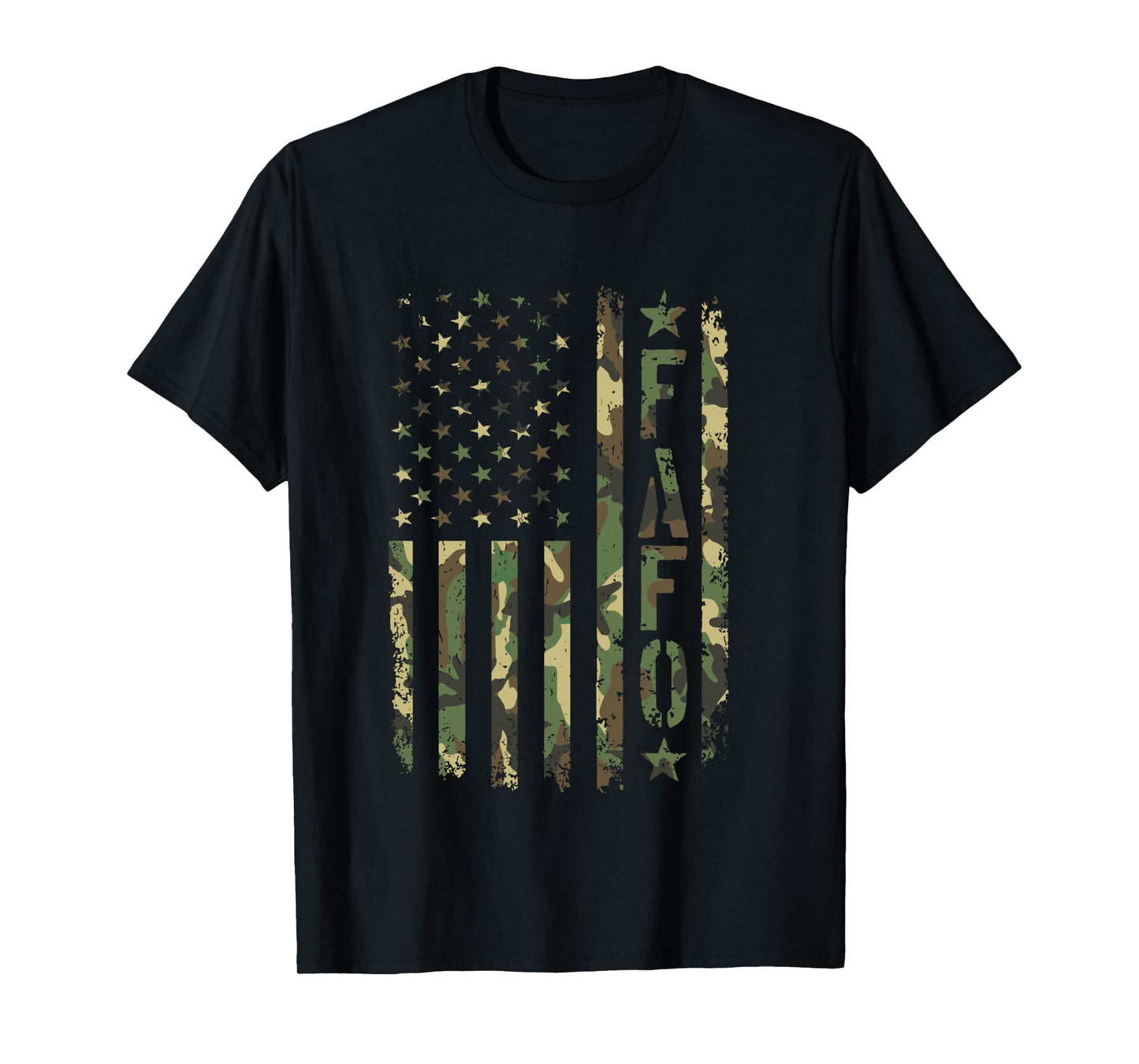 FAFO Camo Flag Long Sleeve T-Shirt