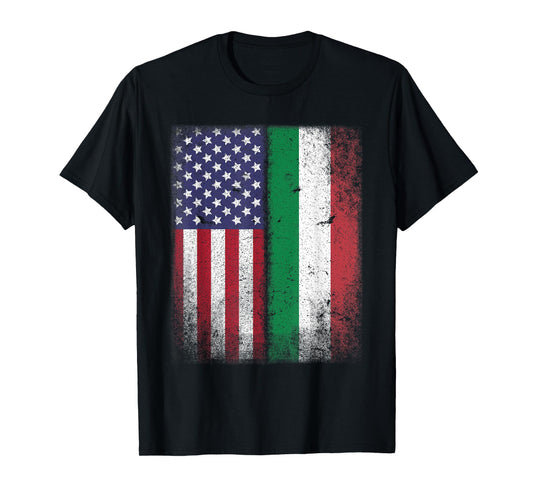 Italian Roots American Born Italia USA Flag America Italy T-Shirt