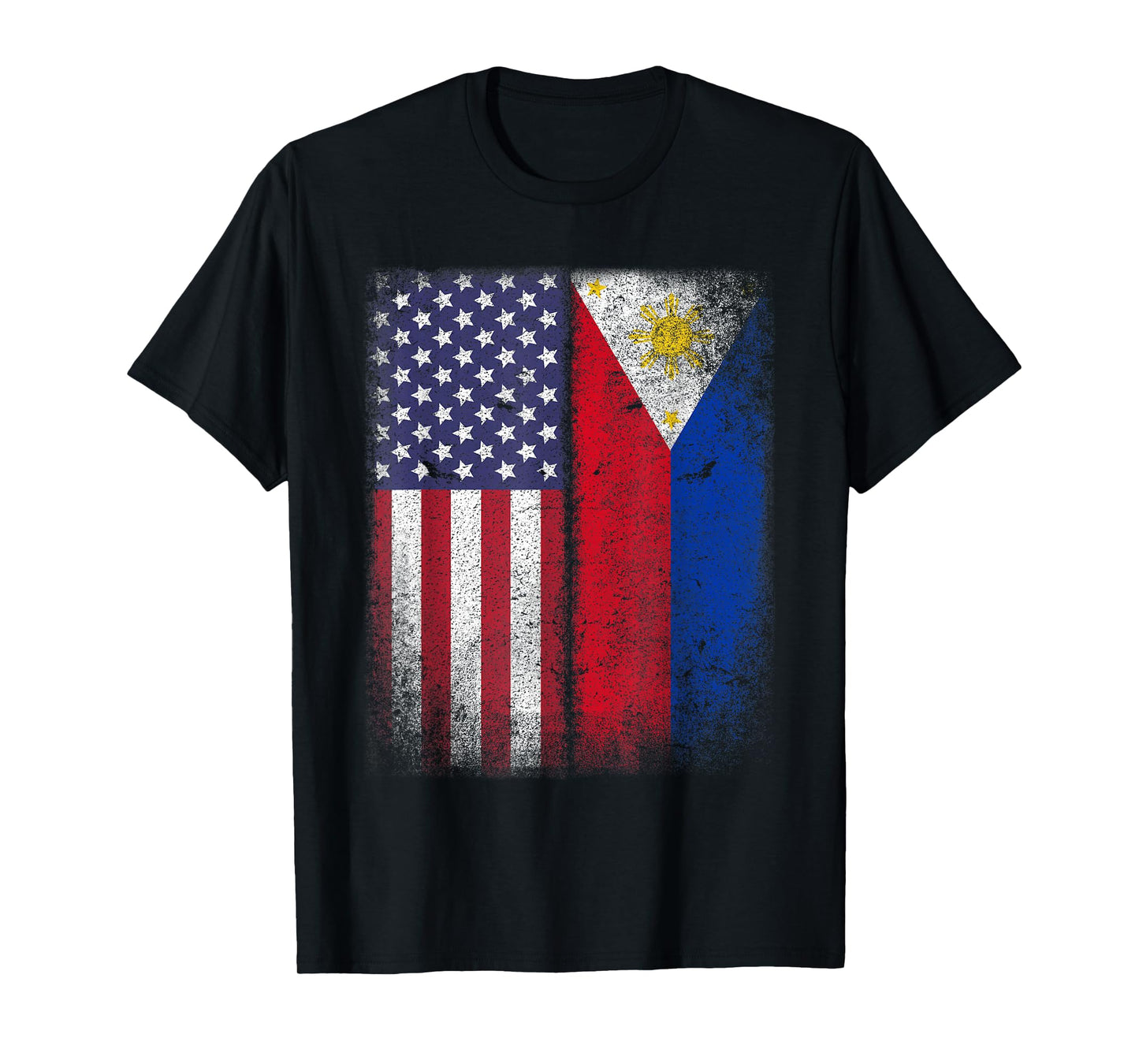 Filipino Roots American Grown Philippines USA Flag America T-Shirt