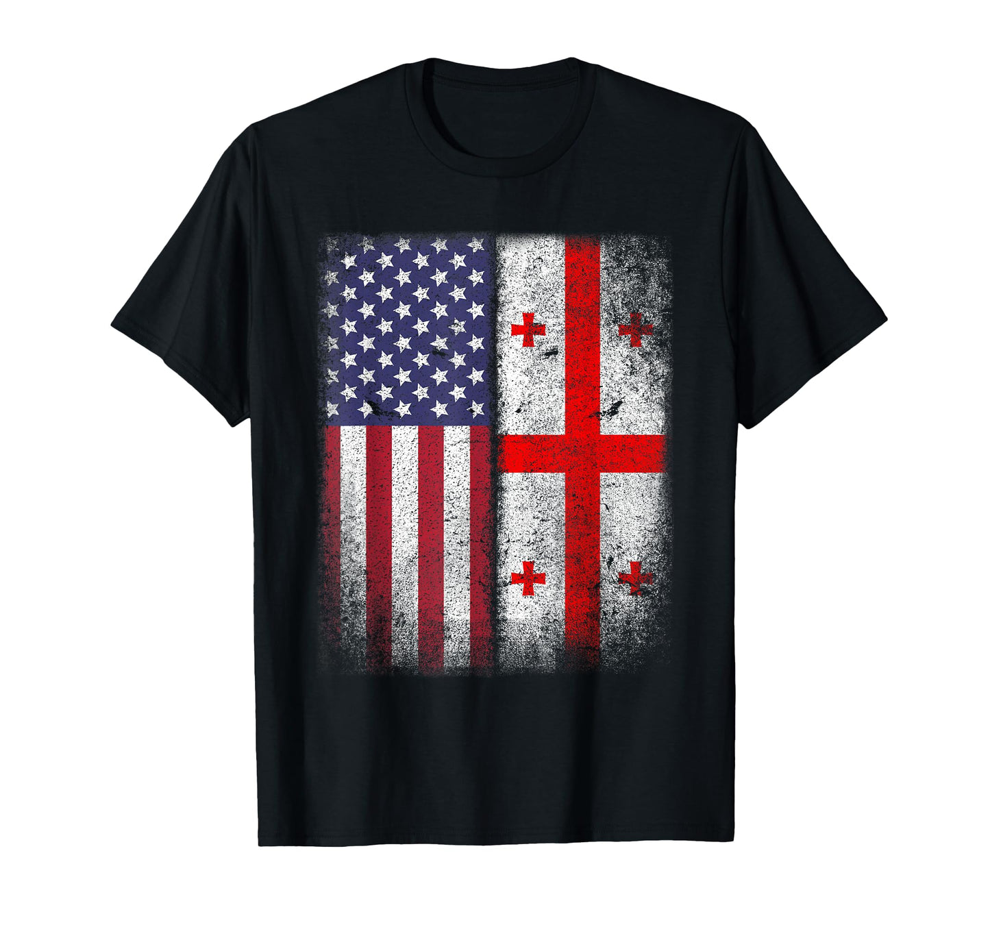 Georgian American Flag T-shirt Georgia Republic Country Usa T-Shirt