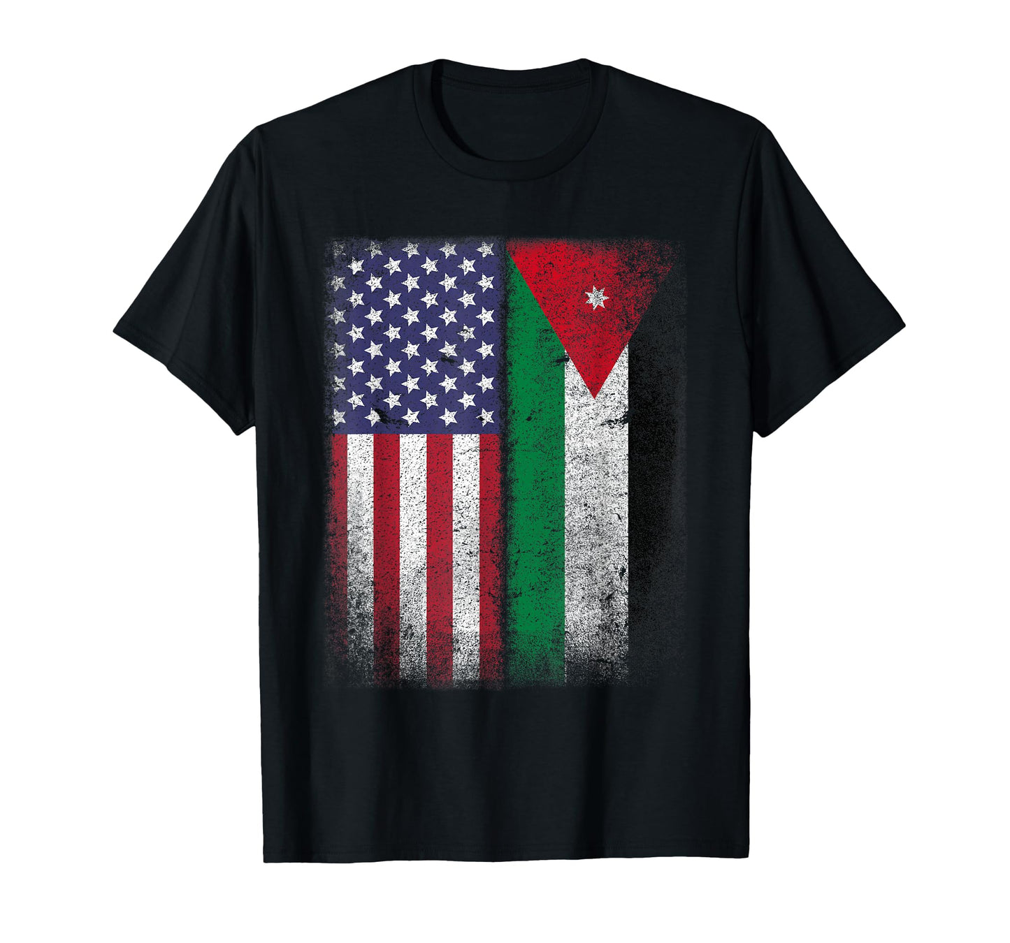 Jordanian American Flag Jordan Usa Country Gift T-Shirt